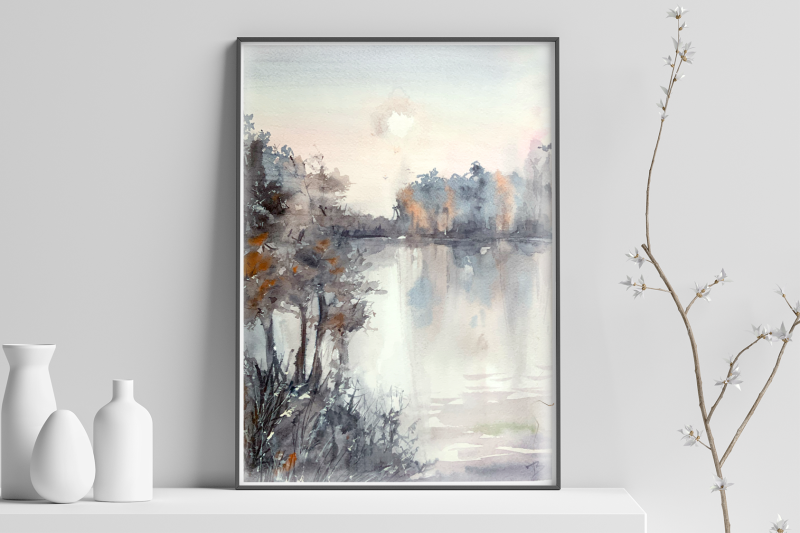 by-the-lake-watercolor-print