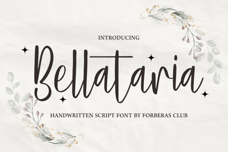 bellataria-handwritten-font