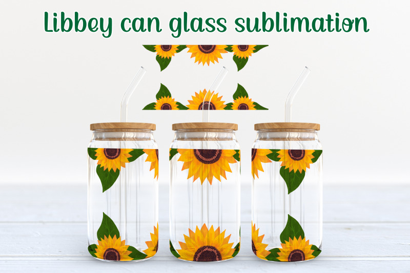 sunflower-libbey-can-glass-sublimation-summer-sublimation