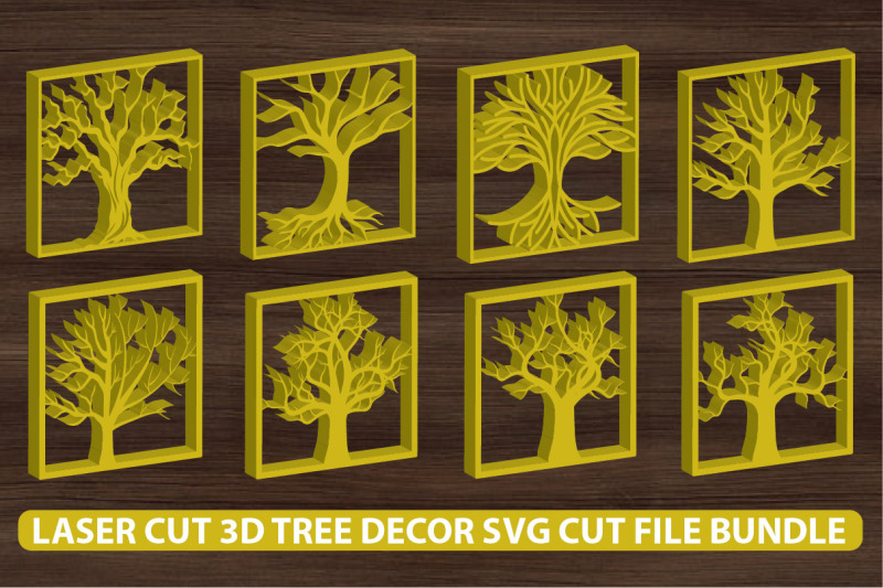 laser-cut-3d-tree-decor-svg-cut-file-bundle