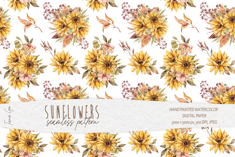 sunflower-seamless-patterns-digital-paper-3-jpeg-files