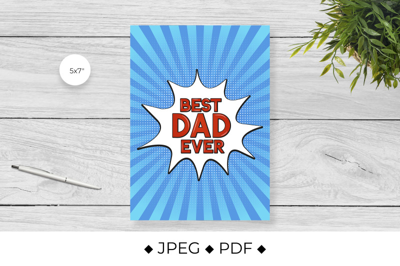 best-dad-ever-fathers-day-card-in-pop-art-style