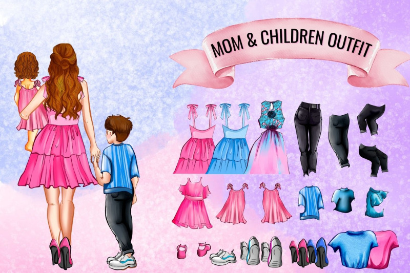 mom-amp-children-family-creator-clipart