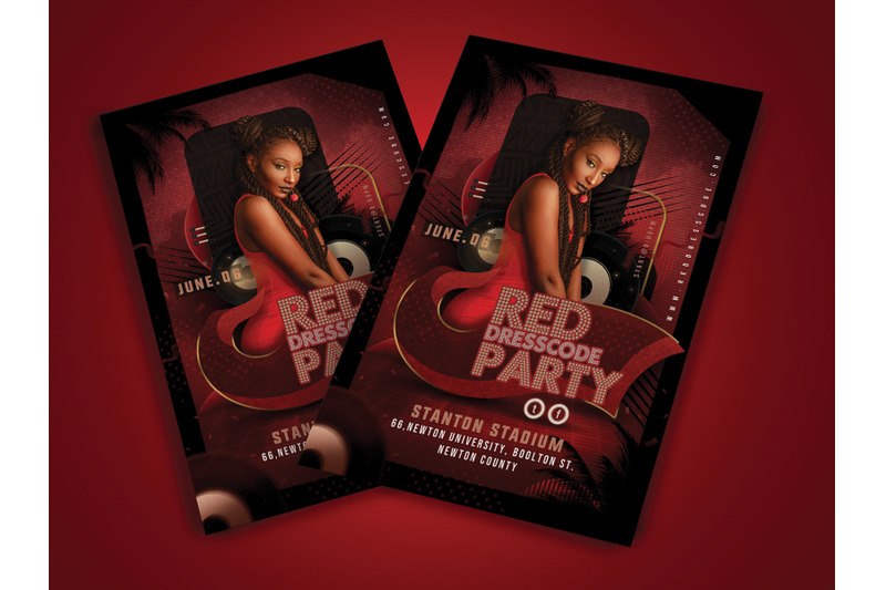 red-dresscode-party-flyer