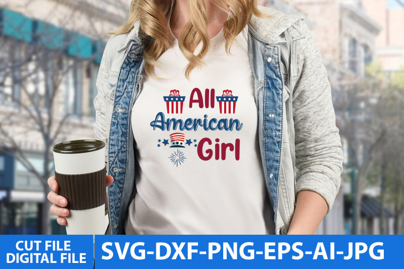 all-american-girl-svg-design