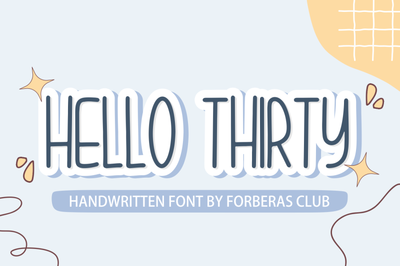 hello-thirty-handwritten-font