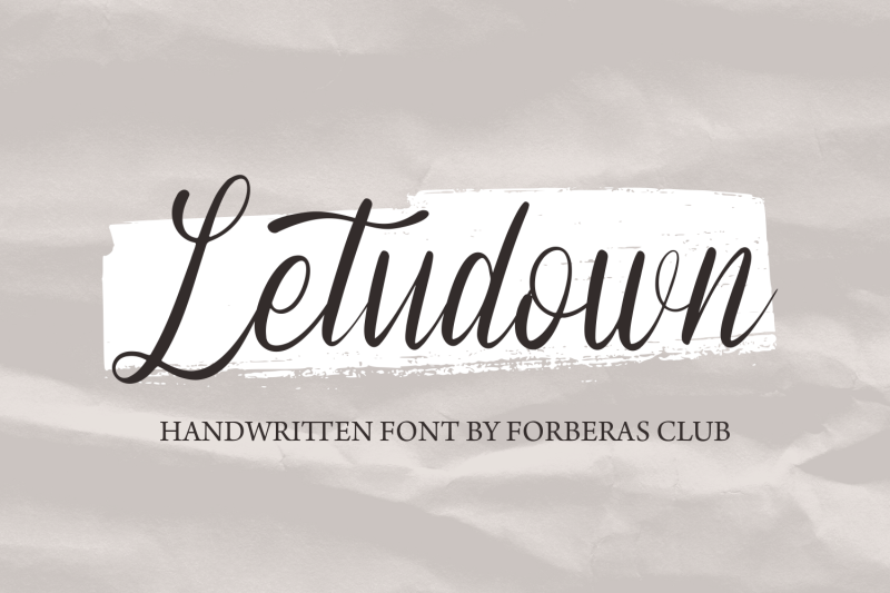 letudown-handwritten-font