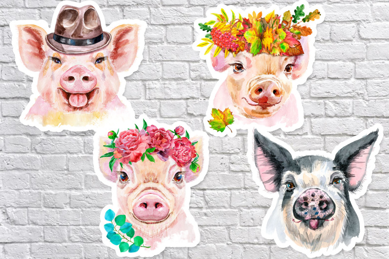 cute-watercolor-pigs-part-12