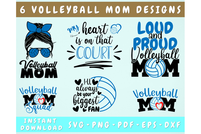 volleyball-mom-svg-bundle-6-designs-volleyball-mom-messy-bun-svg