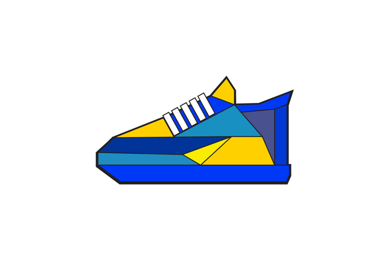 polygonal-sneakers-geometric-style-sport-shoes-token-icon