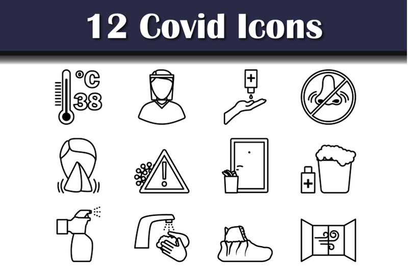 covid-icon-set