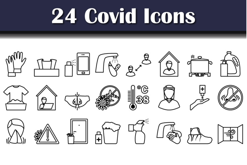 covid-icon-set