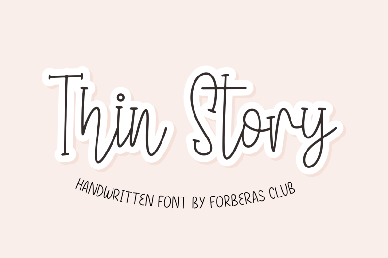 thin-story-handwritten-font