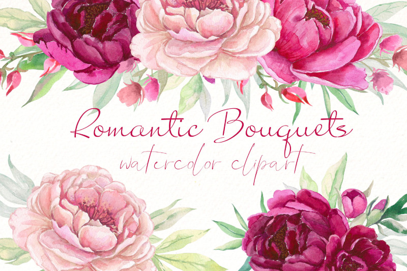 watercolor-peonies-bouquets-png-bundle-pink-floral-clipart