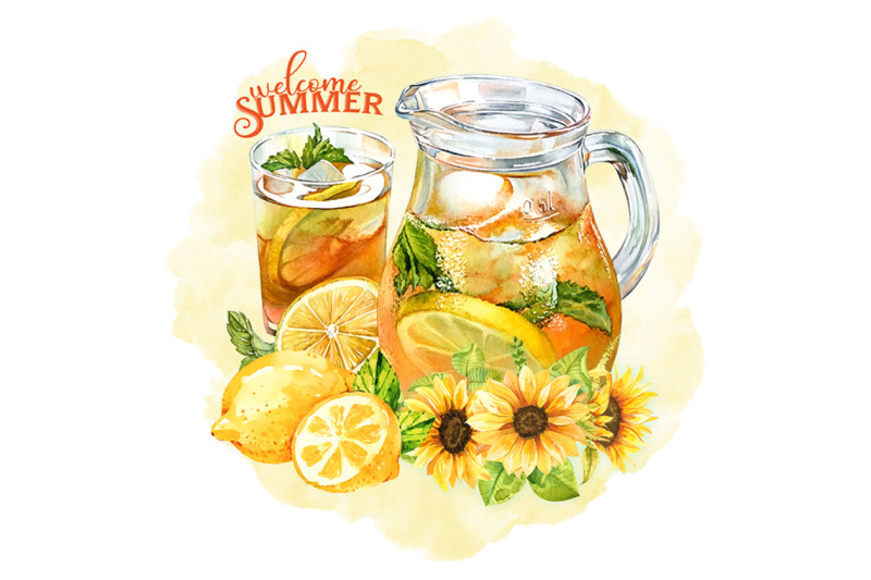 welcome-summer-lemonade-day-png-design