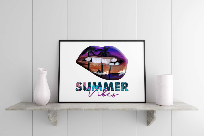 summer-vibes-sexy-lip-png-design