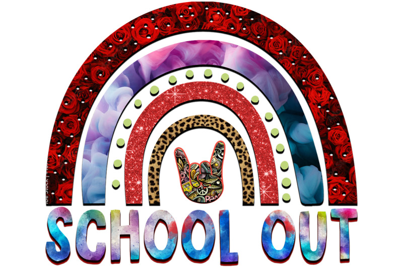 school-out-rainbow-sublimation-design