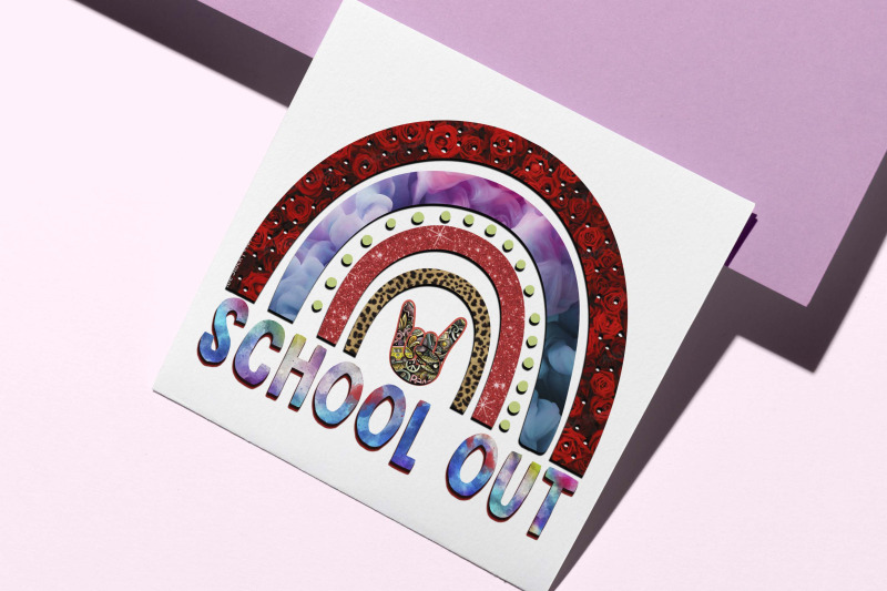 school-out-rainbow-sublimation-design