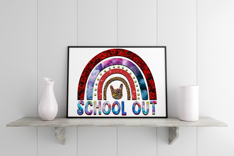 school-out-rainbow-sublimation-design