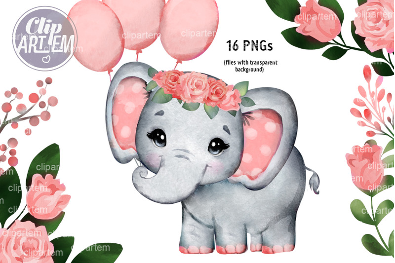 cute-peach-elephant-coral-bundle-baby-shower-or-birthday-16-png-set