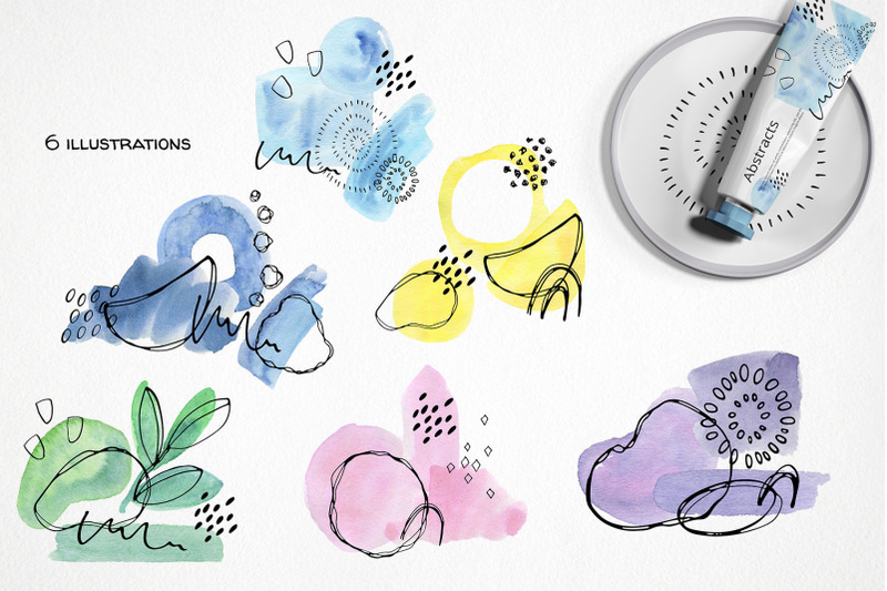 watercolor-abstract-clipart-colorful-shapes-brush-stroke