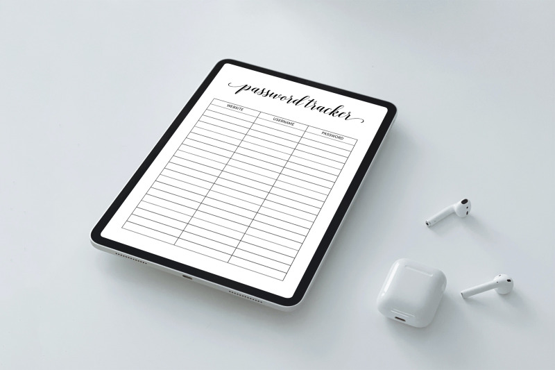 password-tracker-page-template-planner-inserts-printable