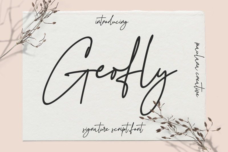 geofly-signature-script-font