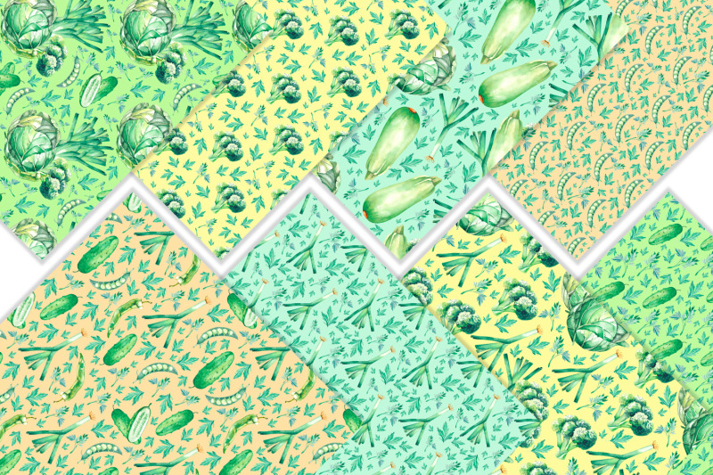 green-vegetables-watercolor-patterns-png-jpg