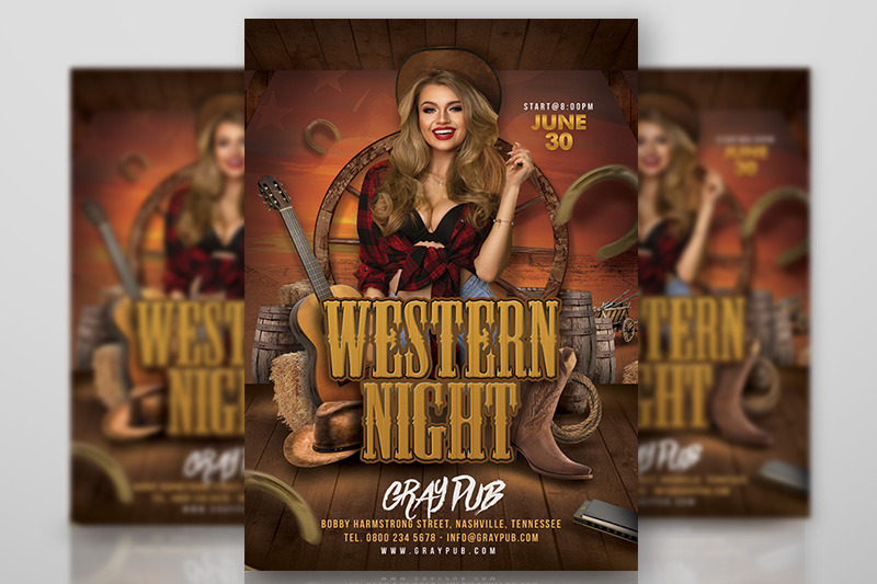 country-music-western-night-flyer