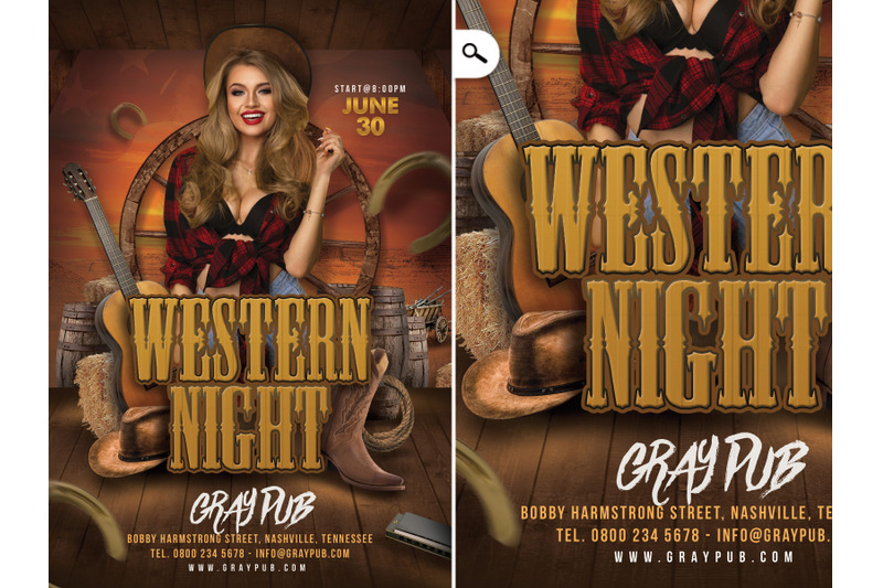 country-music-western-night-flyer