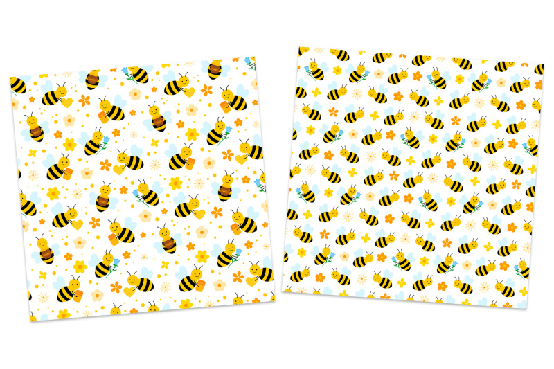 bees-pattern-honey-pattern-bees-background-bees-svg