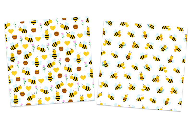 bees-pattern-honey-pattern-bees-background-bees-svg