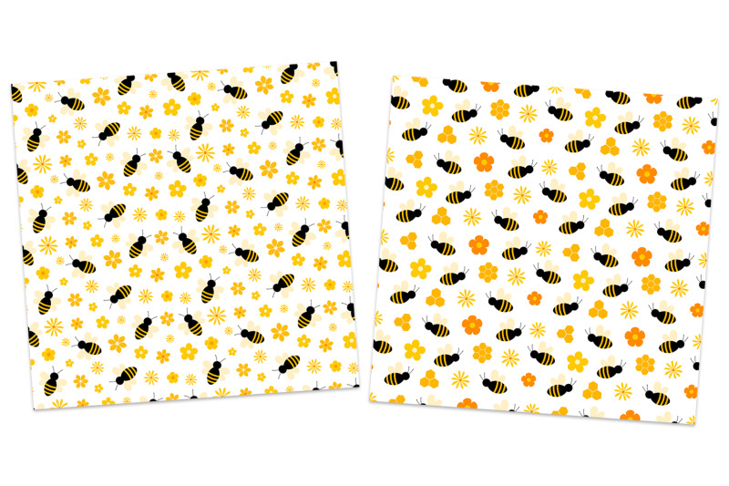 bees-pattern-honey-pattern-bees-background-bees-svg