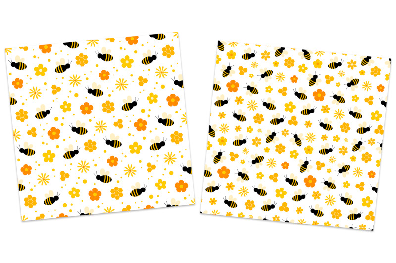 bees-pattern-honey-pattern-bees-background-bees-svg