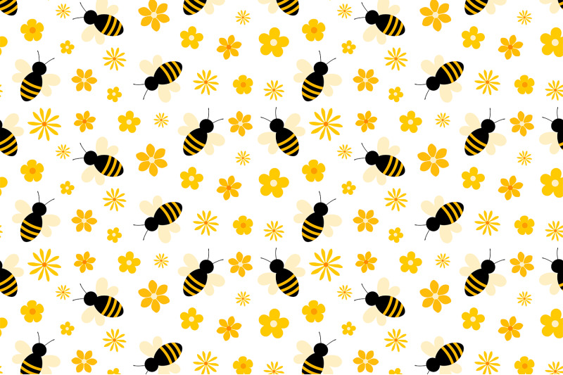 bees-pattern-honey-pattern-bees-background-bees-svg