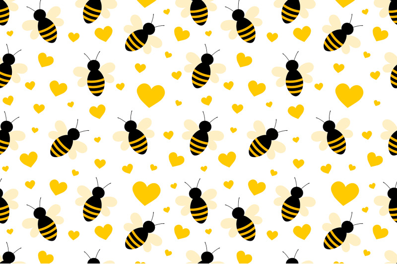 bees-pattern-honey-pattern-bees-background-bees-svg