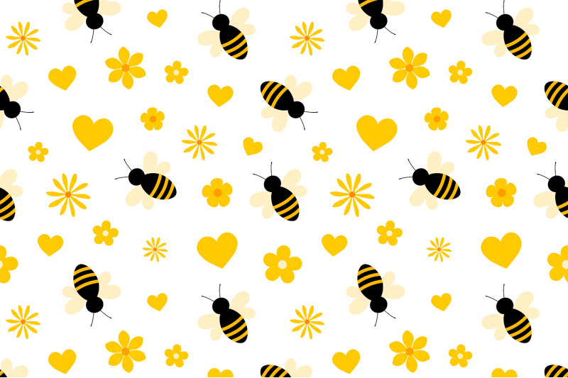 bees-pattern-honey-pattern-bees-background-bees-svg