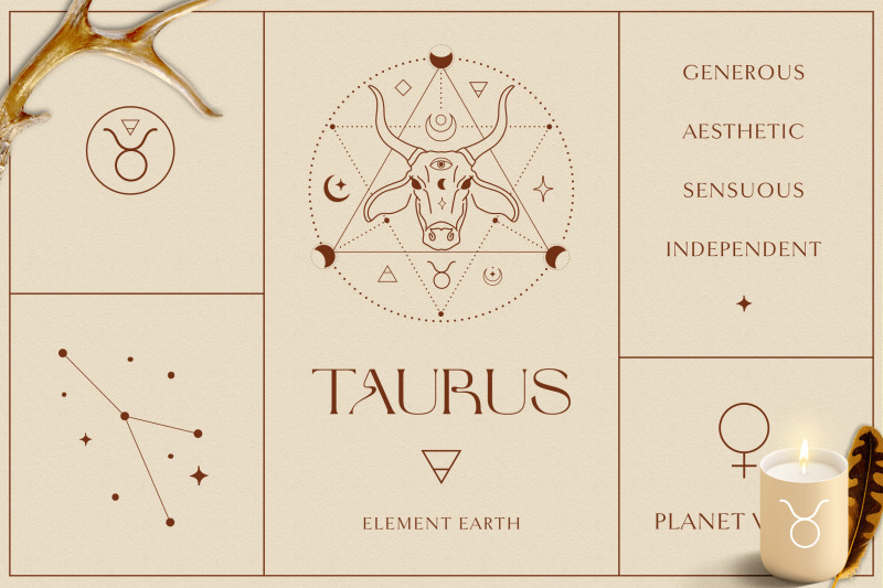 taurus-zodiac-sign-logo-branding-design-kit-premade-mystic-logos