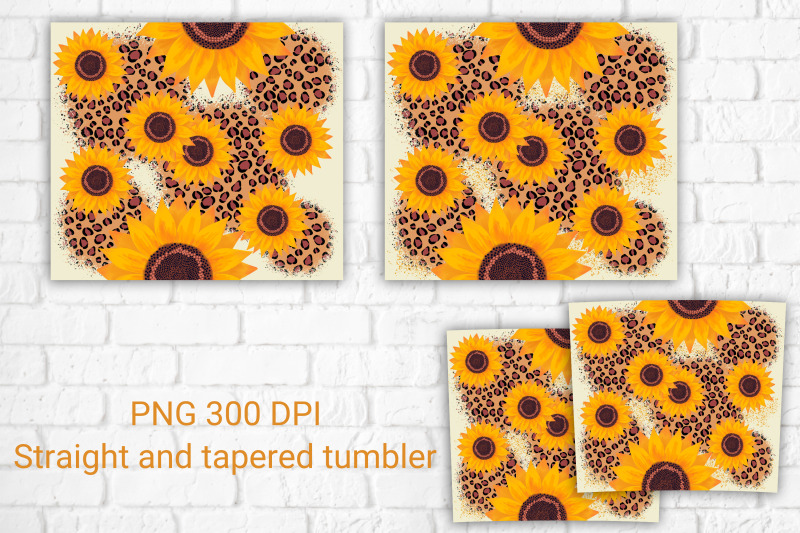 sunflower-tumbler-sublimation-tumbler-leopard-print