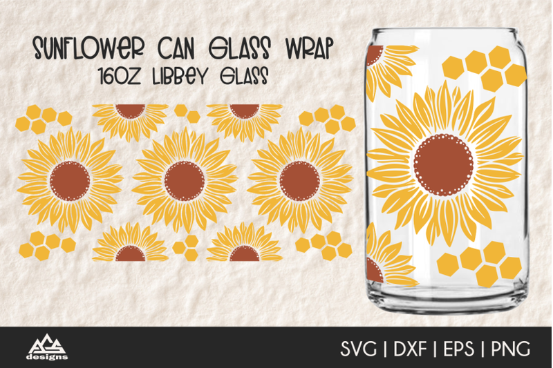 sun-flowers-16-oz-can-glass-wrap-svg-design