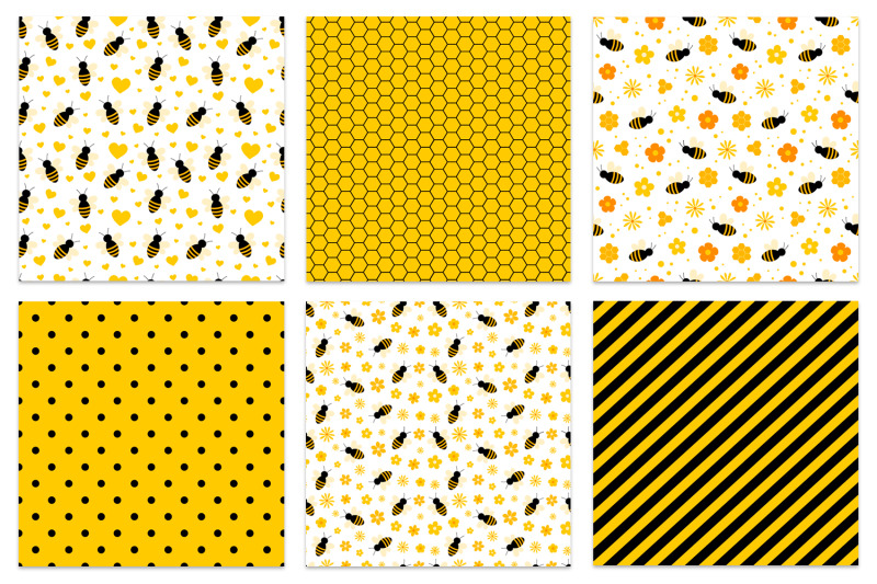 bees-digital-paper-abstract-digital-paper-bees-background