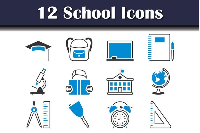 school-icon-set