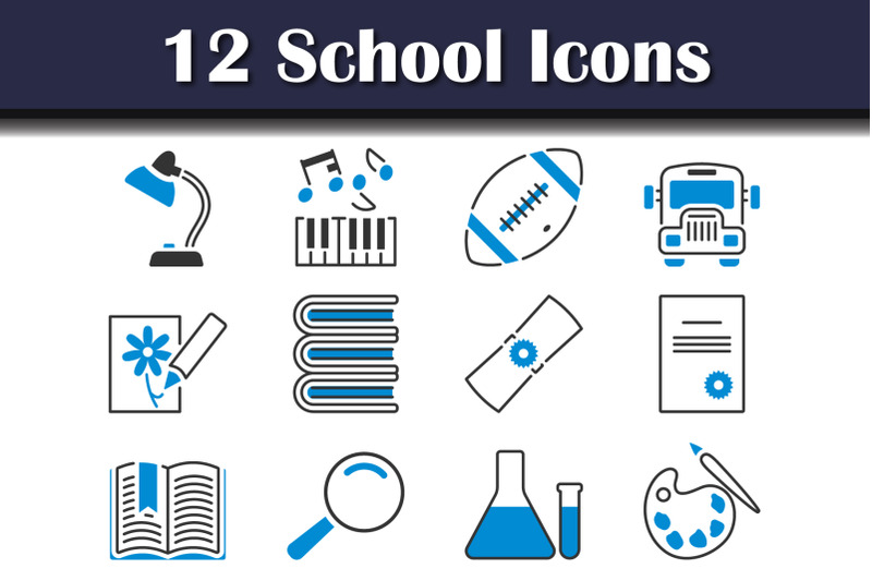 school-icon-set