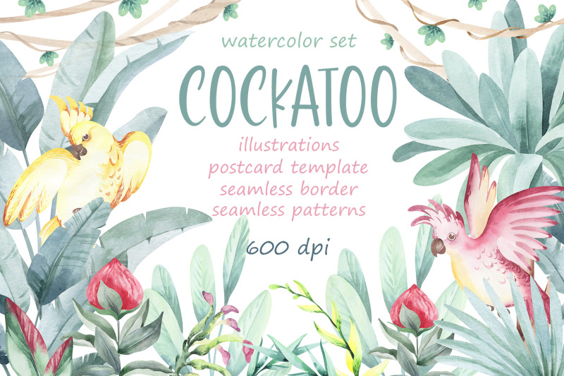 cockatoo-watercolor-set-9-items