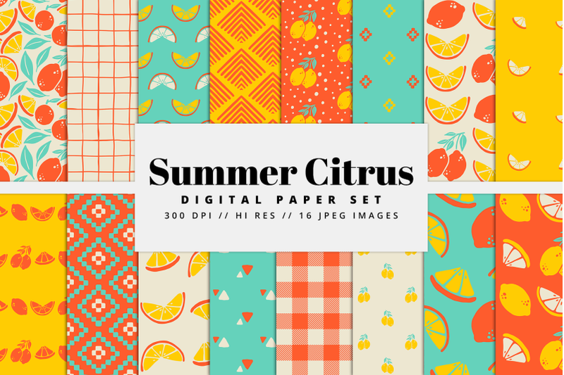 summer-citrus-digital-paper-set