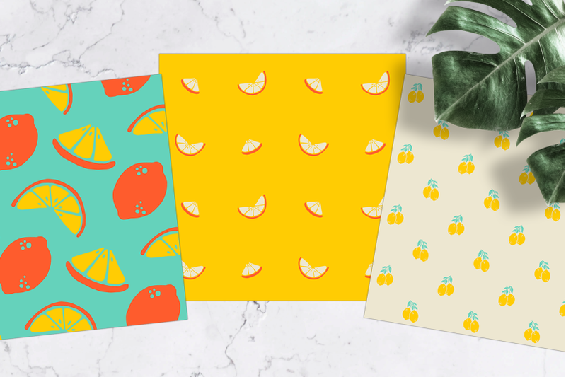 summer-citrus-digital-paper-set