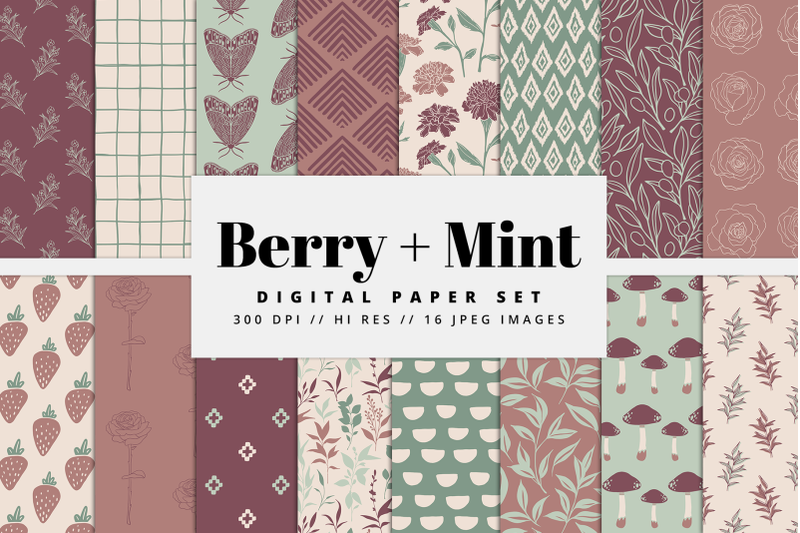 berry-amp-mint-digital-paper