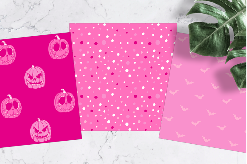pink-halloween-digital-paper