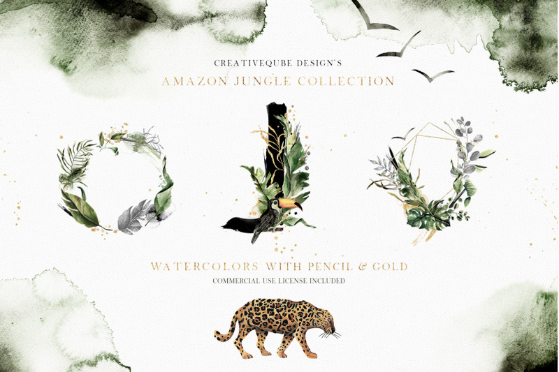 amazon-jungle-watercolor-collection