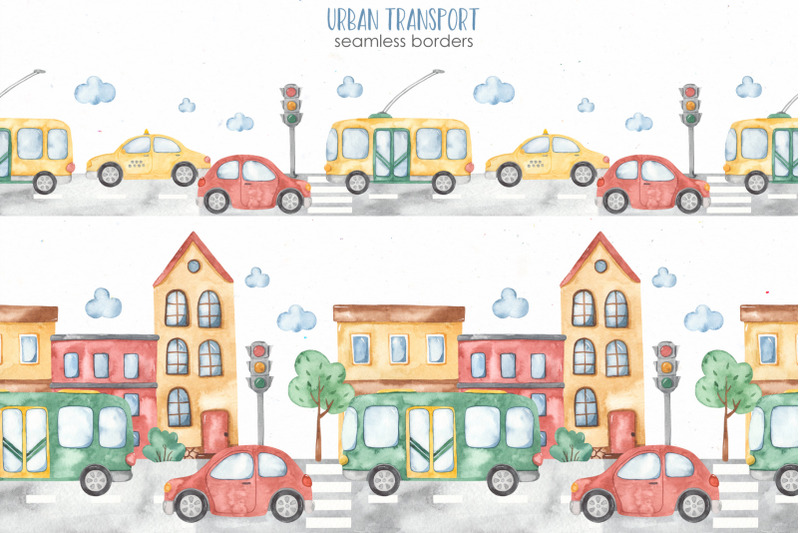 urban-transport-watercolor